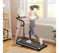 HOMCOM Folding Electric Treadmill 1.25HP, 1-10 km/h, LCD/Time-Distance-Calories, Safe Stop, Portable Home Gym (B1-0095)