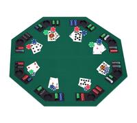 HOMCOM 1.2M/48Inch Foldable Poker Table, Green