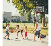 HOMCOM 1.55-2.1m Basketball Hoop and Stand w/ Fillable Base, Wheels - Black