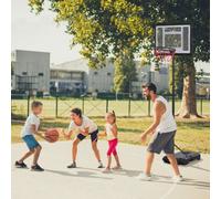 Homcom 1.55-2.1M Basketball Hoop And Stand W/ Fillable Base, Wheels - Black