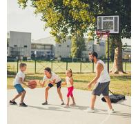 Homcom 1.55-2.1M Basketball Hoop And Stand W/ Fillable Base, Wheels - Black