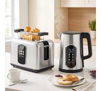 HOMCOM 1.5L 3000W Kettle and Toaster Set with Strix Thermostat, Silver