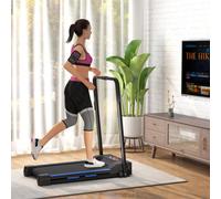 Homcom 1-6 Km/h Folding Motorised Treadmill Walking W/ Remote Control, Blue