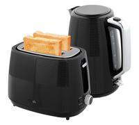 HOMCOM 1.7L Fast Boil Electric Kettle and 2 Slice Water Toaster Set, Black