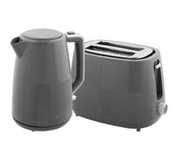Homcom 1.7L Fast Boil Electric Kettle And 2 Slice Water Toaster Set, Grey Grey