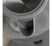 Homcom 1.7L Kettle And Toaster Set With Defrost, Reheat And Crumb Tray In Grey Grey One Size