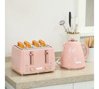 Kettle 1.7L and Toaster Set with Defrost Reheat and Crumb Tray HOMCOM