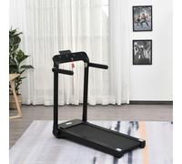 HOMCOM 600W Foldable Steel Motorised Treadmill Running Machine w/ LCD Monitor Black | TJ Hughes