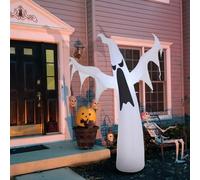 HOMCOM 1.8m Inflatable Ghost - Light-Up LED, IP44 Weather-Resistant, Internal Fan, Includes Stakes & Sandbag (844-173V70)