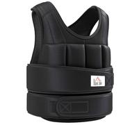 HOMCOM 15kg Weighted Vest, Adjustable Running Weight Vest with 38 Weight Bags for Men or Women Cardio Exercise, Black