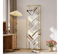 HOMCOM 10 Tier Tree Bookshelf Industrial Tall Bookcase in White HOMCOM White