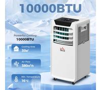 HOMCOM Portable Air Conditioner 823-029V70WT White 36.7 x 35.3 x 68.4 cm
