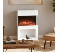 HOMCOM White Electric Fireplace and Mantel with Remote 2000W - Size: 50.5 x 29.5 x 84.5cm - Wilko