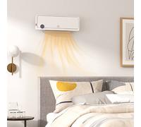 Homcom 1Kw/2Kw Wall Downflow Heater W/ Timer, White