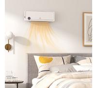 Homcom 1Kw/2Kw Wall Downflow Heater W/ Timer, White