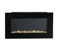 HOMCOM Electric Fireplace Glass, Metal UK