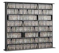 HOMCOM 1032 CD/594 DVD Storage Unit 594 Blu-ray Media Storage Shelf Black