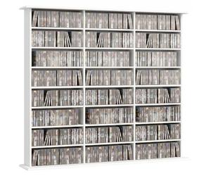 HOMCOM 1032 CD/594 DVD Storage Unit 594 Blu-ray Media Storage Shelf White