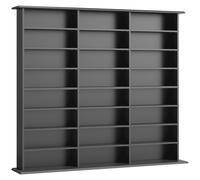 HOMCOM 1032 CD/594 DVD Storage Unit, Blu-ray Media Storage Shelf with 24 Compartments and 18 Adjustable Shelves, Black