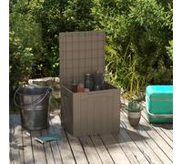 Homcom 107 L Plastic Storage Chest With Lock Hole And Handles Dark Brown