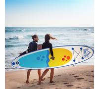 Inflatable Surfing Paddle Board 10 with Paddle Blue and White