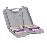 Homcom 10Kg Dumbbell Weights Set With Carry Case, Pink, Purple, Grey, Brown Multi