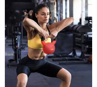 HOMCOM 10KG Kettlebell with Soft Body and Non-Slip Handle, Red - 22H x 19W x 12D cm