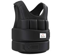 10kg Metal Sand Weight Adjustable Unisex Trainer Vest Black/Red - HOMCOM | TJ Hughes Black