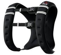 HOMCOM 10KG Weighted Vest with Adjustable Straps, Pocket, Reflective Strips, Black