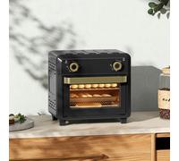 HOMCOM 10L Air Fryer Oven with Adjustable Temperature, Timer and Touch Screen 1000W Black, none