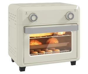 HOMCOM 10L Air Fryer Oven Mini Oven Worktop Oil Free Cooking 1000W Cream