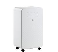 HOMCOM 10L/Day 2000mL Portable Quiet Dehumidifier Air Purifier Filter White | 24H Timer, 5 Modes, Electric Moisture Air Dehumidifier, for Home Laundry Basement