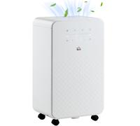 HOMCOM 10L/Day 2000mL Portable Quiet Dehumidifier With Air Purifier Filter - 24H Timer - 5 Modes - Electric Moisture Air Dehumidifier For Home Laundry