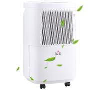 HOMCOM 10L/Day 2200ML Portable Quiet Dehumidifier with WiFi Smart App Control, Electric Moisture Air Dehumidifier for Home Laundry Basement White