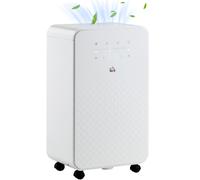 HOMCOM 10L/Day Protable Quiet Air Dehumidifier with Purifier, Timer, 5 Modes