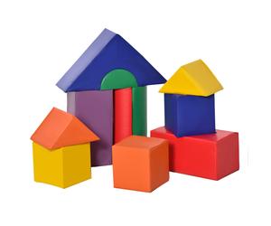 HOMCOM 11 Pcs Kids Soft Foam Puzzle Play Blocks Set Learning Toddler Activity