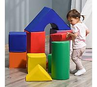 Homcom 11 Piece Kids Soft Foam Play Blocks Set, Multi