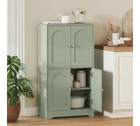 HOMCOM 110cm Kitchen Cupboard with 4 Arched Doors and 2 Adjustable Shelves