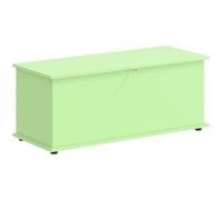 HOMCOM 114L Large Storage Chest, Green Bench Trunk with Safety Hinge for Bedroom, Living Room & Entryway