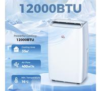 HOMCOM 12,000 BTU Portable Air Conditioner Unit with Remote, 24H Timer