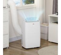 12,000 btu Portable Air Conditioner Unit with Remote, 24H Timer, 25m² - White - Homcom