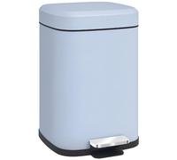 HOMCOM 12/20L Kitchen Pedal Bin Metal Rubbish Bin with Soft-close Lid - Light Blue - 32L x 24.5W x 36.5Hcm