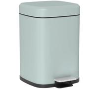HOMCOM 12 Litre Pedal Bin Kitchen Rubbish Bin Soft-Close Lid Light Green