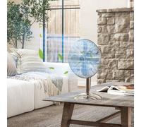 HOMCOM 12" Metal Desk Fan with 3 Speed Settings, Wide-Angled Oscillation