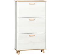 HOMCOM 12 Pair Slim Shoe Storage Cabinet w/ 3 Flip Drawers for Entryway Hallway