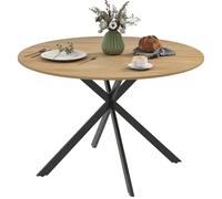 HOMCOM 120 cm Dining Table for 4, Industrial Kitchen Table with Steel Legs