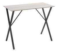 HOMCOM 120 cm Rectangular Breakfast Bar Table for 4 People, Steel Legs, White