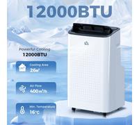 Homcom 12000 Btu Portable Air Conditioner Unit With Wifi Smart App, 26M²
