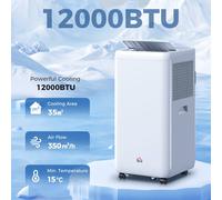 HOMCOM 12,000 BTU Portable Air Conditioner with 28m², Sleep Mode, Dehumidifier