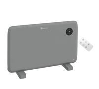HOMCOM 1200W Electric Convector Heater, Freestanding or Wall Mounted, Space Heater with Adjustable Thermostat, Timer, Grey